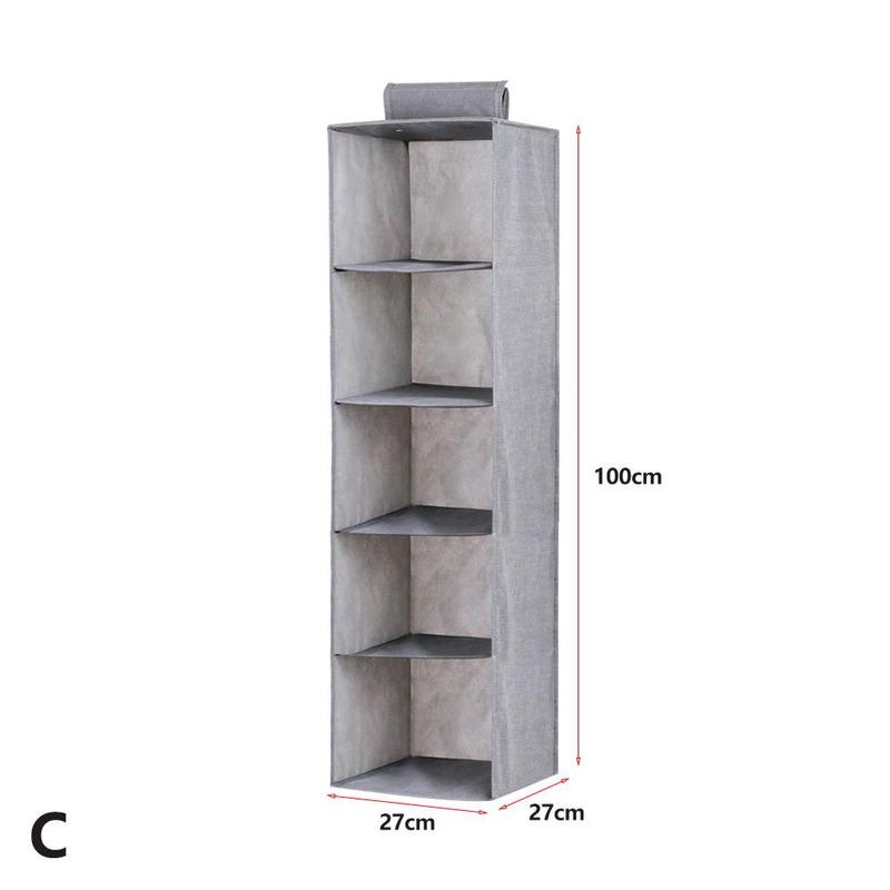 1pcs Household Clothes Hanging Drawer Box Cloth Underwear Wardrobe Organizer Shelves Closet Organizer Storage Shelf for Clothes: C