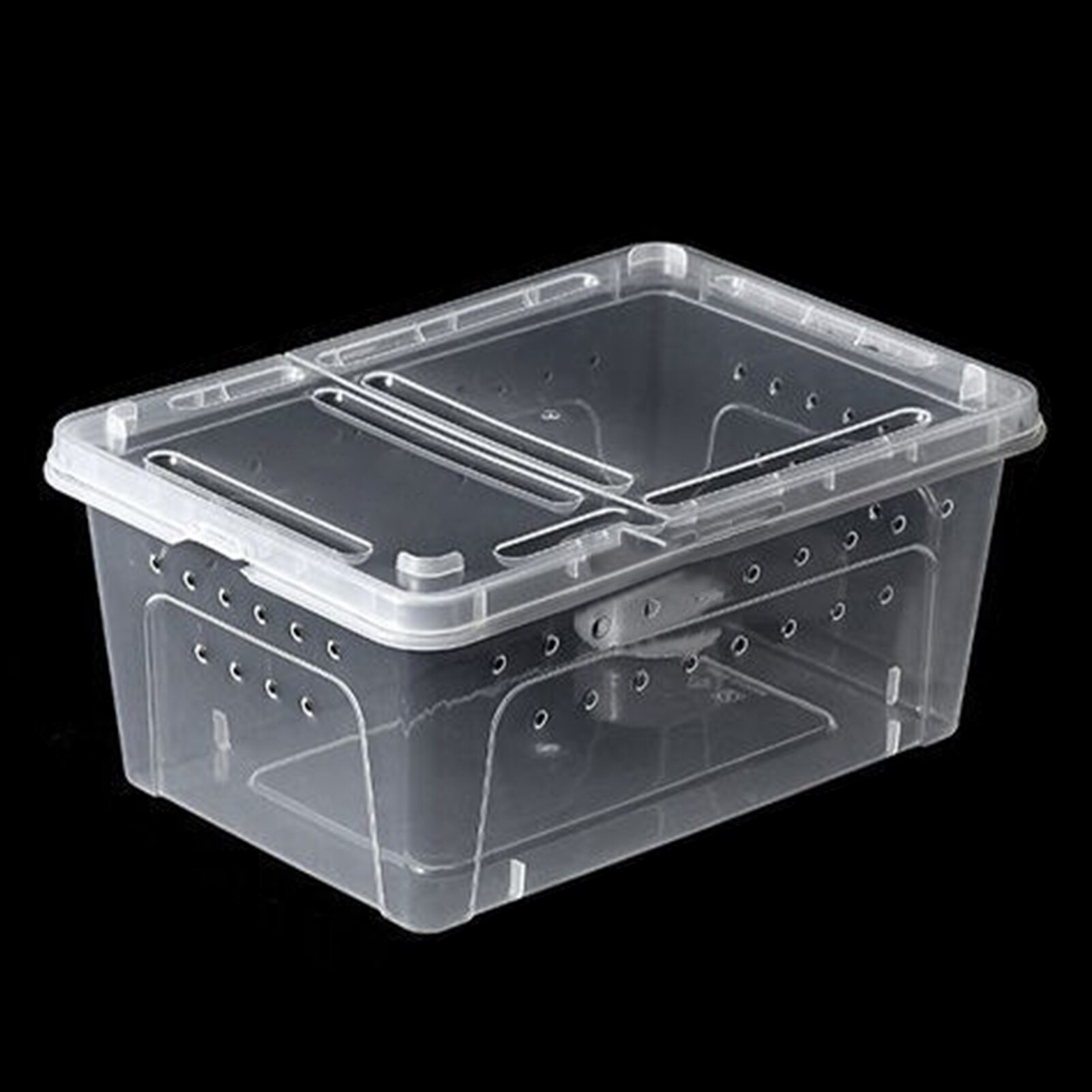 Scorpion Reptile Box Terrarium Food Feeding Transparent PP Transport Lizard Container House Insects For Snake Spide Habitat: White M