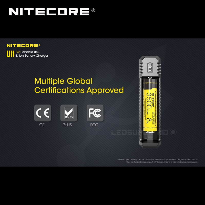 Nitecore carregador usb portátil ui1 para baterias li-ion/imr