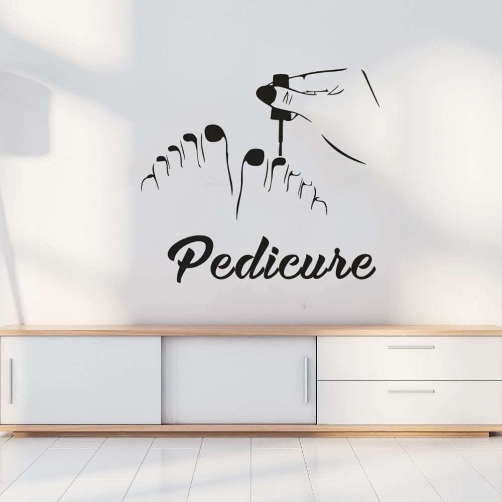Pedicure Nail Art Muur Sticker Manicure Nail Salon Vinyl Decals Pedicure Nagels Make Up Muur Venster Poster Inrichting