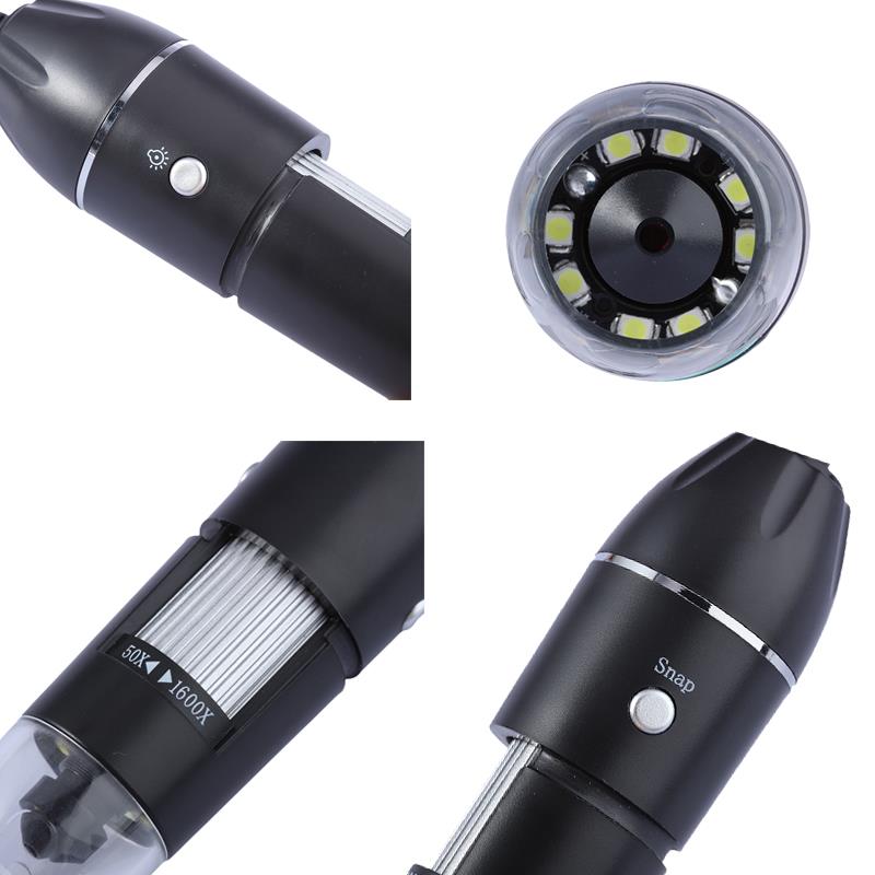 1600X 3 in 1 USB Digital Mikroskop Kamera Typ-c Mikro USB Tragbare Elektronen Mikroskope Für Lözehn Mit 8 LEDs Halterung