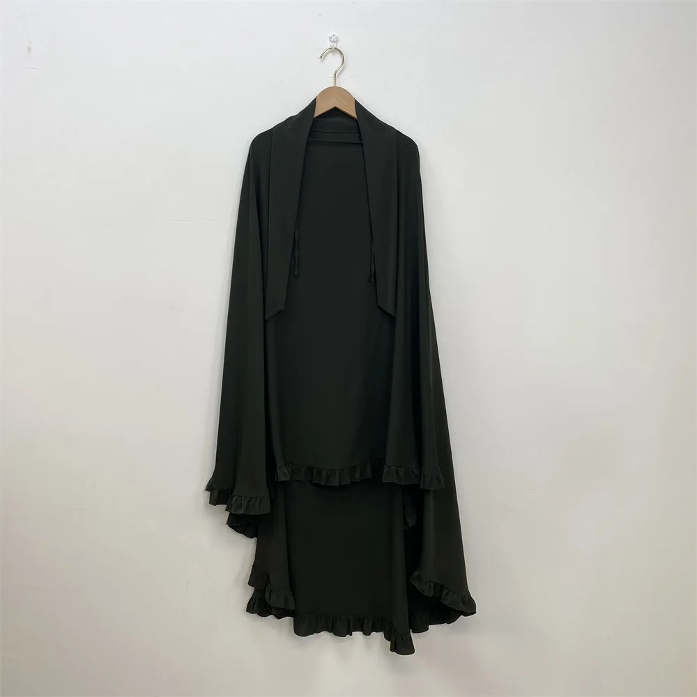 Gebetskleidungsstück Abaya Lange Khimar Muslimische Frauen Schleier Hijab Eid Ramadan Burka Kopftuch Islam Arabische Niqab Kleidung Kopfschmuck Turban: Gold
