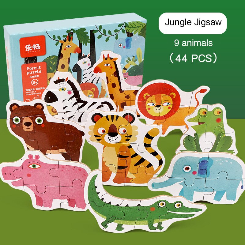 Bambino Grande Pezzo di Puzzle Puzzle di Puzzle Per Bambini di Educazione Precoce Beneficio Intelligenza Giocattolo di Puzzle Animale Di Puzzle Ragazzo Regalo di Puzzle Giocattolo: 8