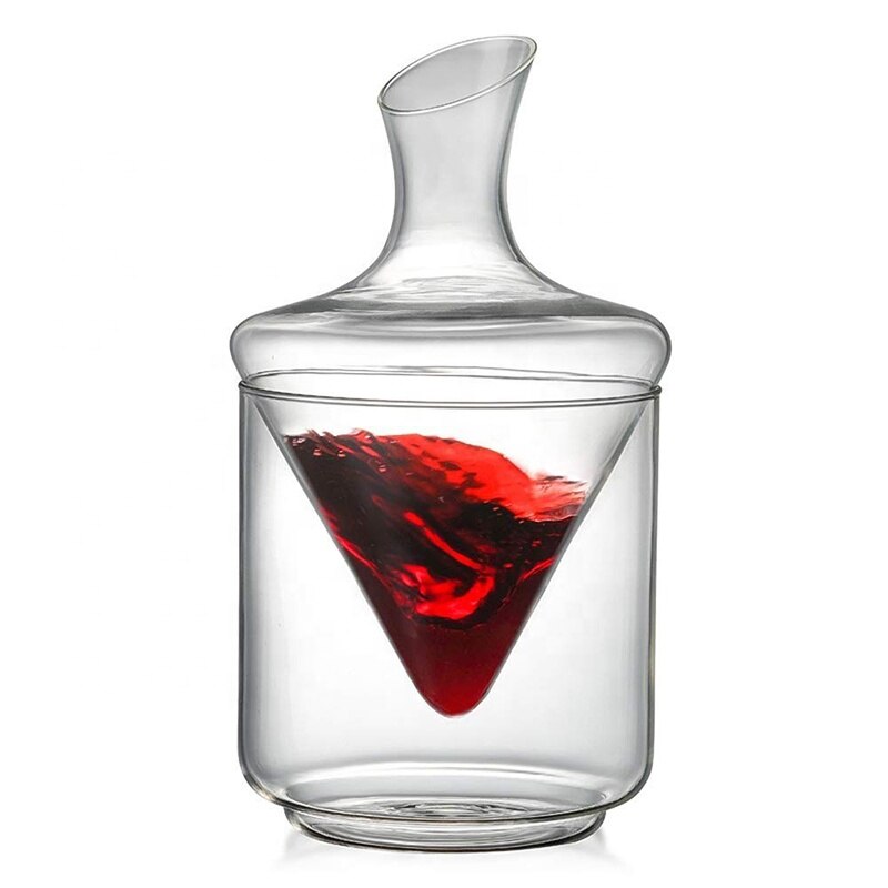 Wijn Decanter Set 1000 Ml Wijn Decanter Met Ijs Emmer Loodvrij Kristal Glas Geblazen Hand Perfect Voor Thuis bar En Partijen
