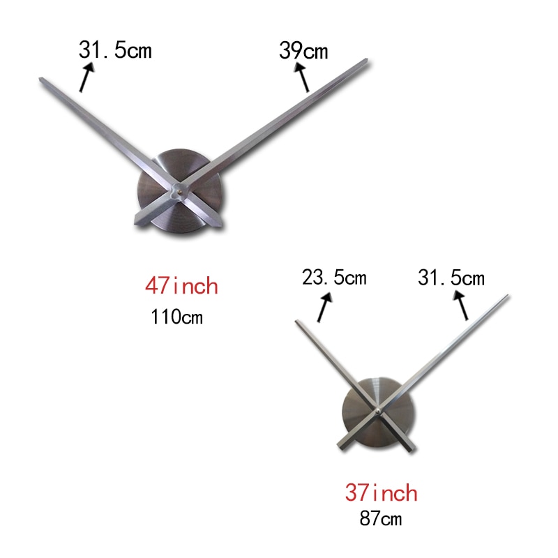 Horloge à Quartz pour montres de | Autocollant mural 3d, grand format, miroir ruché, moderne, tendance, , bricolage