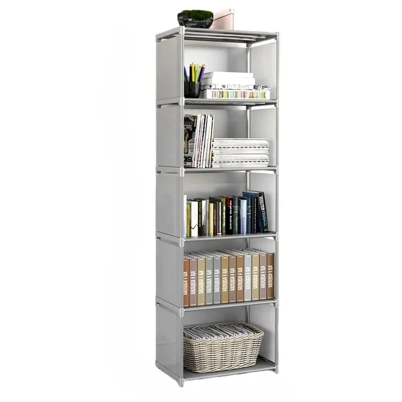 Eenvoudige Boekenplank Meerlagige Eenvoudige Montage Boekenkast Grote Capaciteit Multifunctionele Opslag Plank Staande Boek Display Rack: Blauw