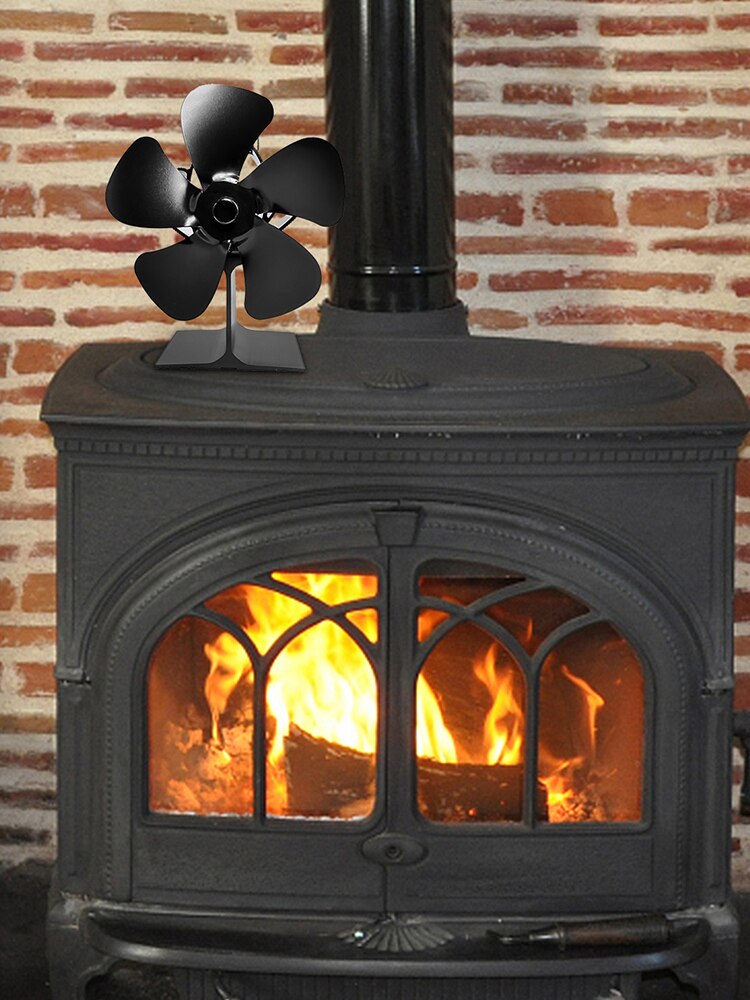 The Fireplace Fan 5 Blade Quiet Safe Heat Powered Stove Fan Eco Wood Stove Fan For Home Warm Winter SF104G