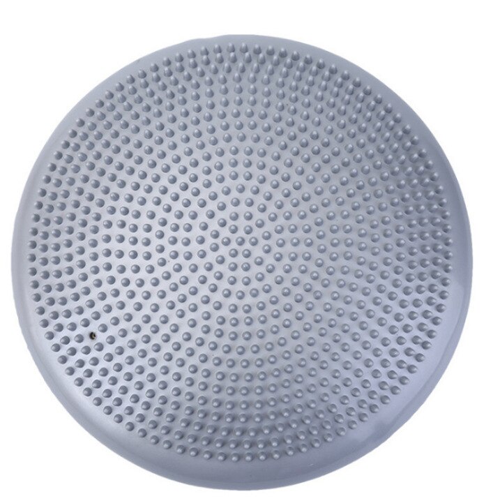 Bolas de Yoga con almohadilla de masaje, cojín de disco de equilibrio oscilante de estabilidad inflable, tabla de masaje, bolas de entrenamiento para ejercicio físico: silver 33cm