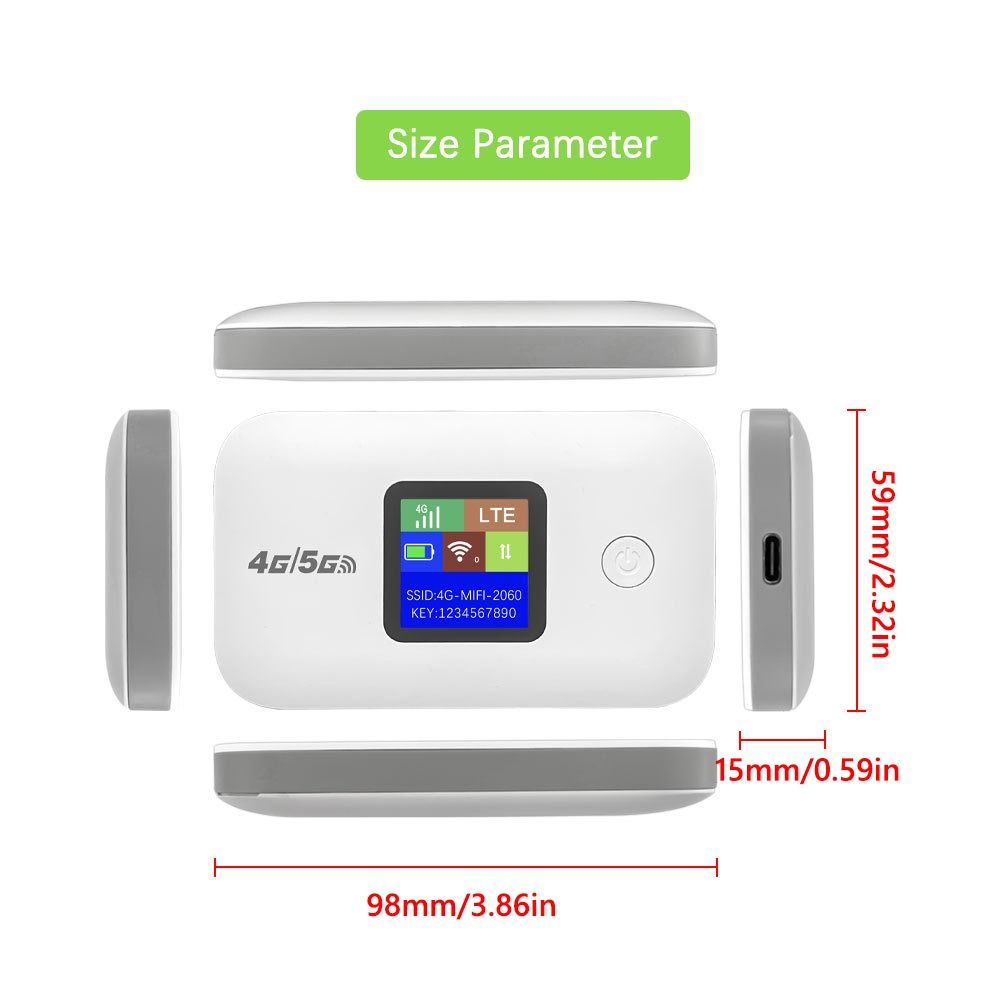 4G/5G Mobile WiFi Router Supports All SIM Cards Strong Signal Pocket WIFI Small Mobile WiFi Mobile Broadband LCD MIFI Hotspot