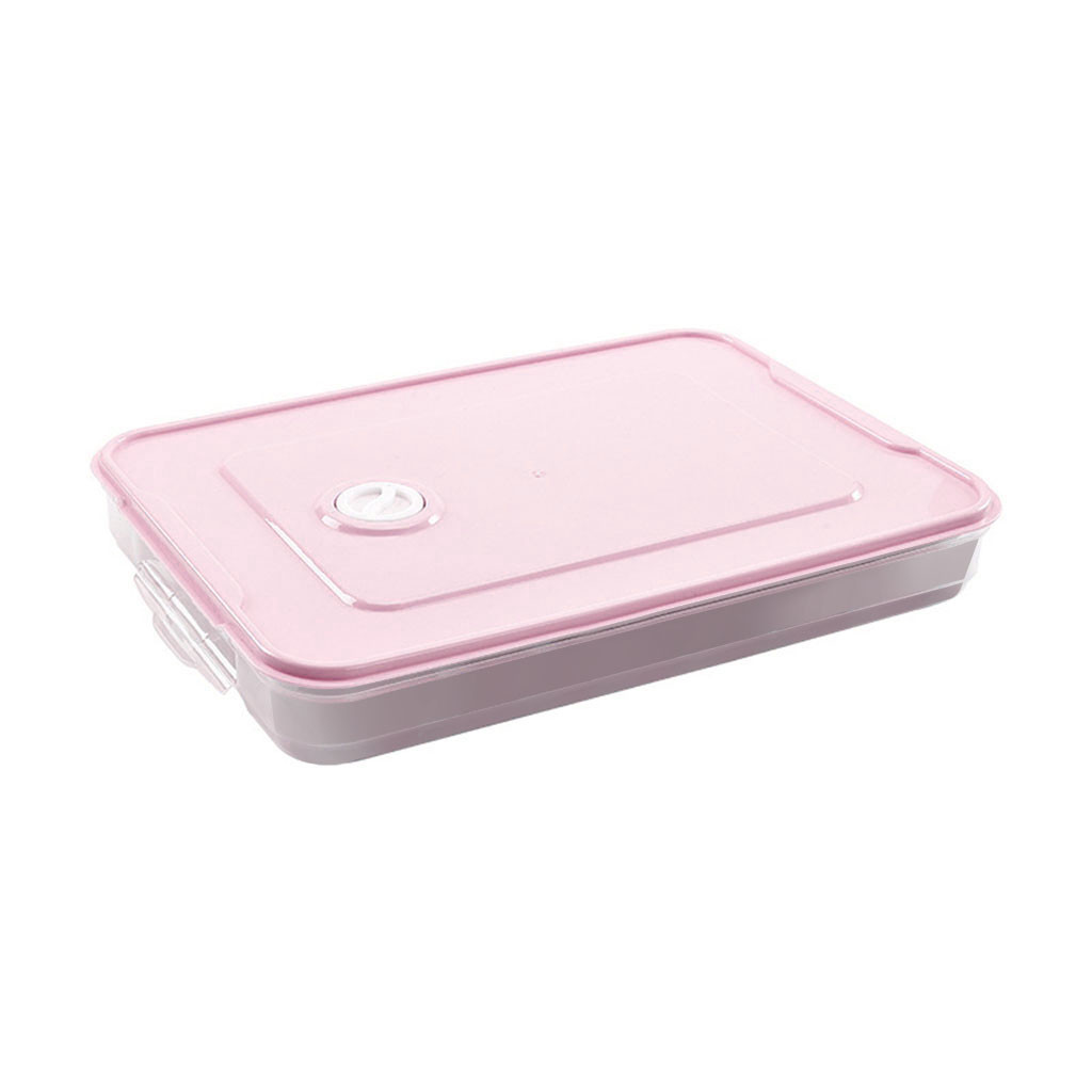 Caja de almacenamiento de bola de masa congelada de cocina para el hogar: PINK
