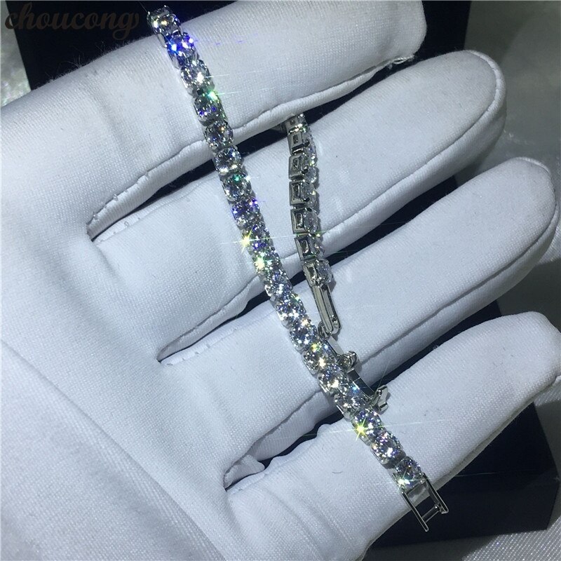 anca salto 1riga Roma Bling CZ ghiacciato fuori con Strass cubo Zirconia Bracciale tennis Bracciali A Catena per Le Donne Degli Uomini Dei Monili di Natale regalo