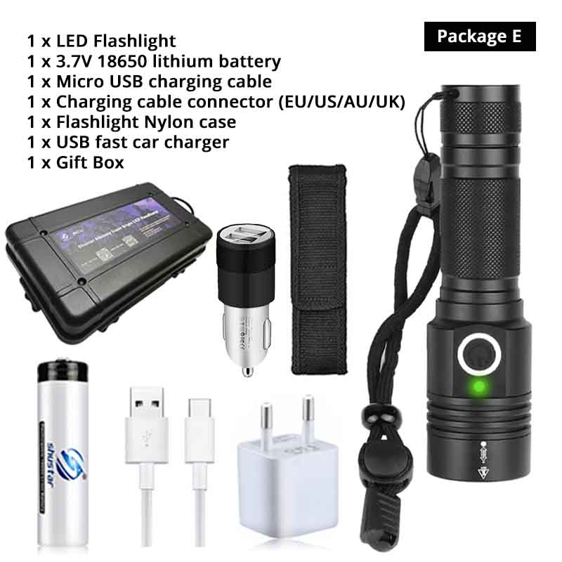 Super helle XHP50 LED Taschenlampe Mit bottom magnet Wasserdichte Taschenlampe Unterstützung zoom 4 Beleuchtung modi camping lampe