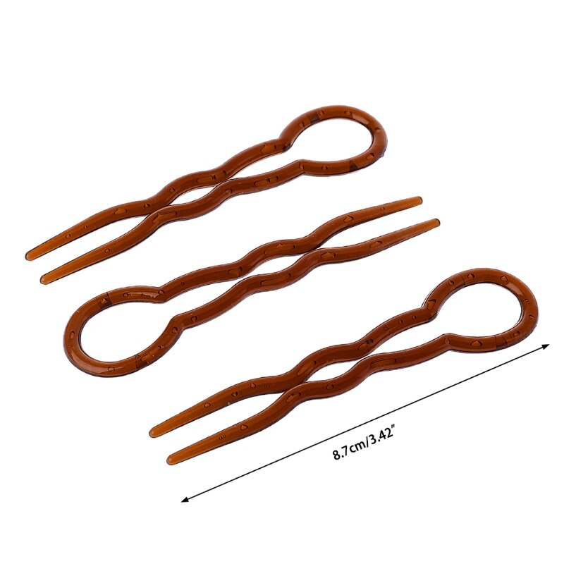 3pcs Vork Gereedschap Vlecht Kapsel Haar Vork U Vorm Vork Clips Pin Accessoires