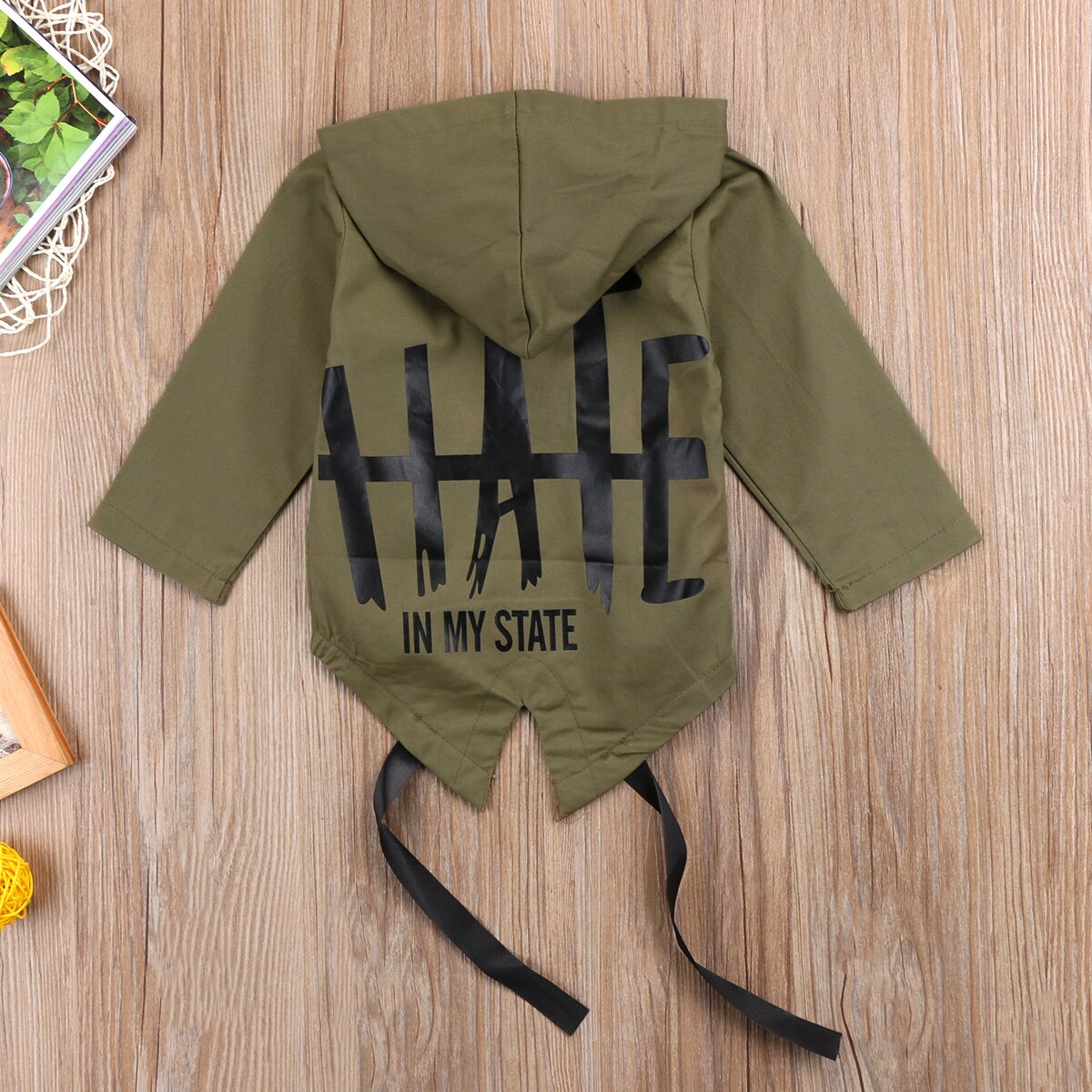 Newborn Baby Boys Kids Windbreaker Outwear Coat Winter Jacket Overcoat Clothes Autumn Boy Clothes: Army Green / 12M