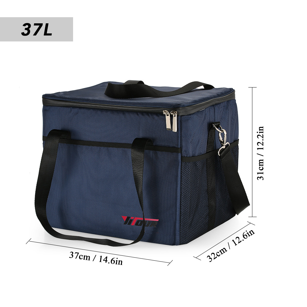 Sac isotherme pour l'extérieur, capacité 10l/18l/28l/37l, glacière, boîte à déjeuner, grande capacité, thermique, fourre-tout de pique-nique, pour le Camping et la randonnée: 37L