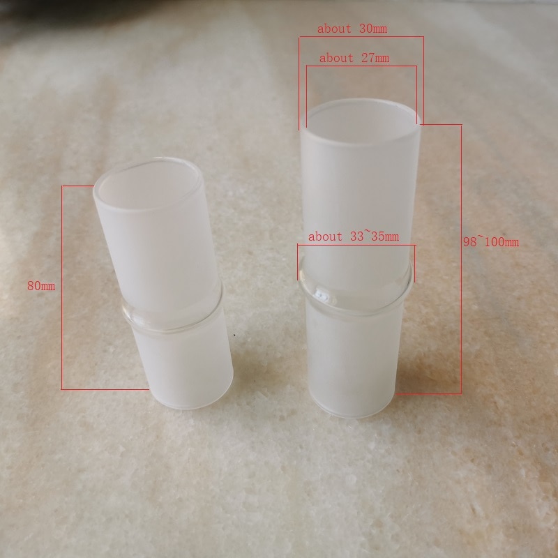 30*80/100mm dull polish glass tube with bamboo joint Lamp Base Sleeve Candle Bulb Base Cover chandelier parts