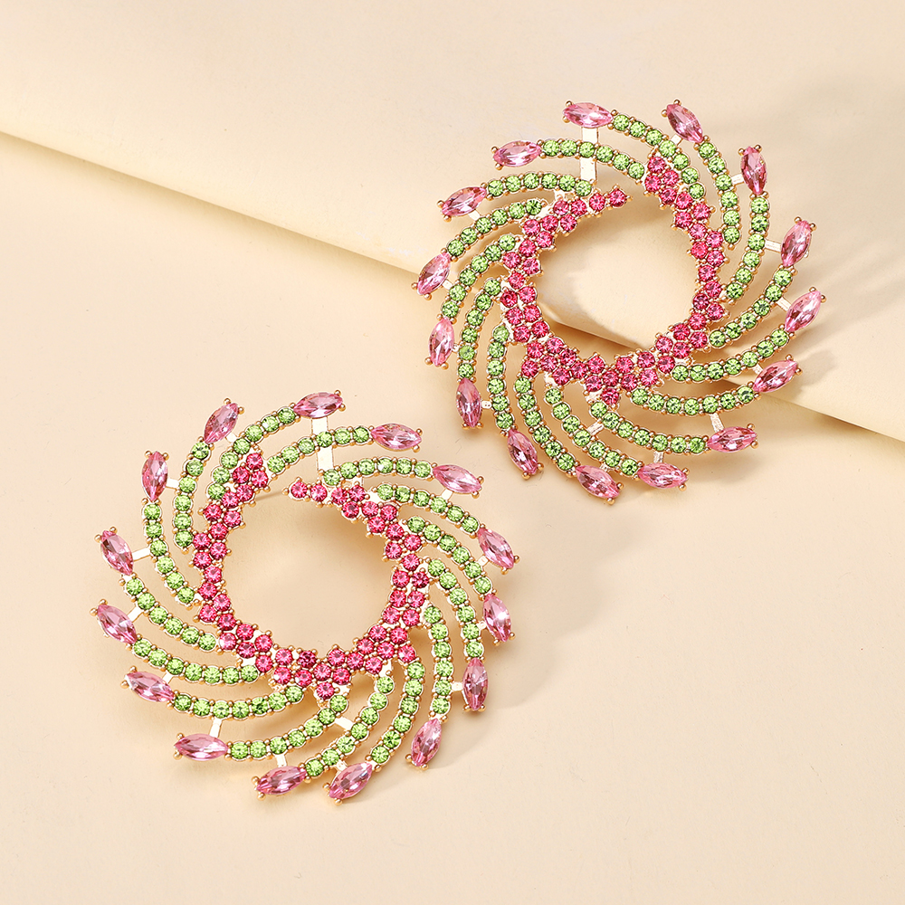 Pendientes grandes de cristal redondos con forma de flor de sol para mujer, joyería inusual de lujo para de graduación, accesorios para las orejas,: PLATEADO