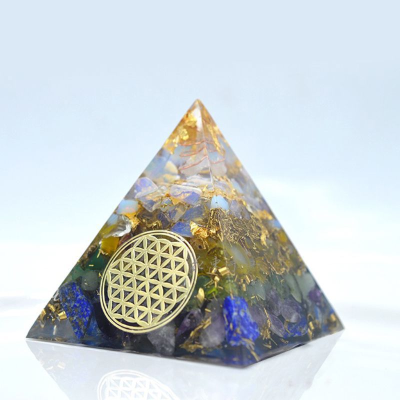 20 piezas de cobre geométrico sagrado, pegatina de orgonita, árbol de la vida de la flor, DIY, torre de energía, Material piramidal, arte de resina epoxi, artesanías