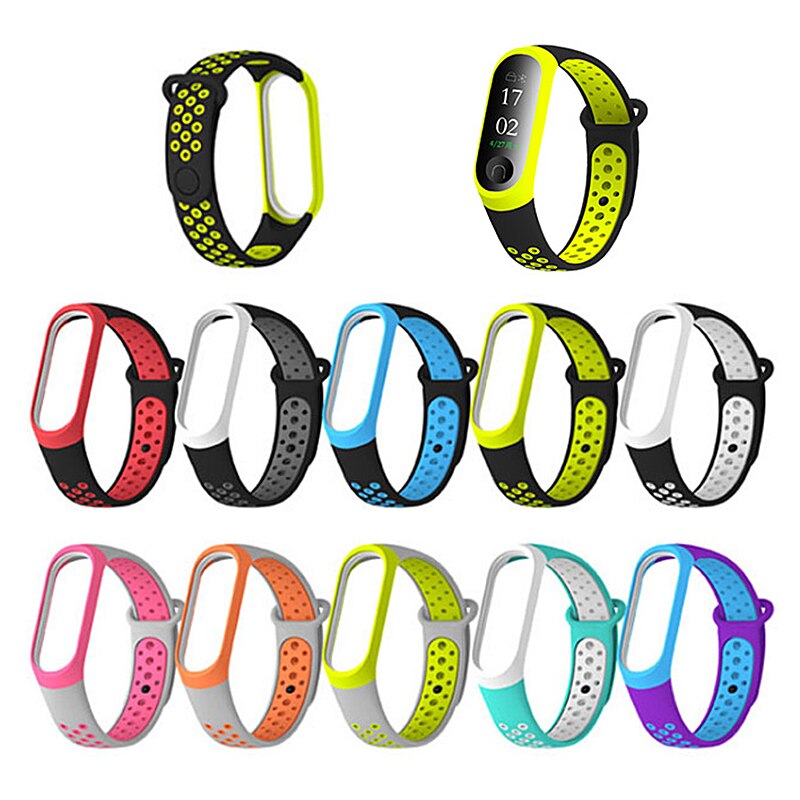 Silicone Smart Sports Bracelet For Xiaomi Mi Band 3 Fitness Bracelet Wristband Watch Band For Millet Bracelet 3 Wearable Devices