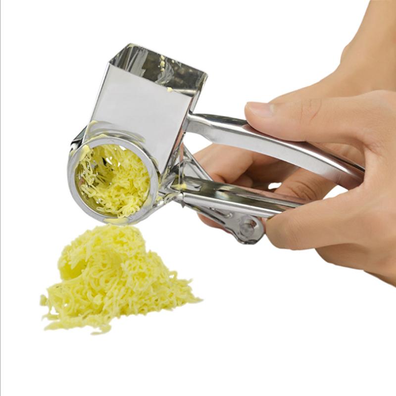 4 Blades/Set Rotary Garlic Press Chocolate Butter Cheese Grater Stainless Steel Cheese Slicer Shredder Kitchen Butter Cutter