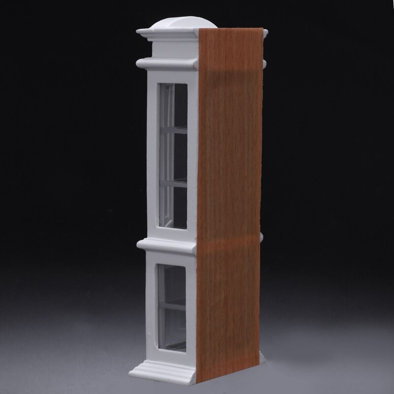 1:12 Mini Doll House White Transparent Window Cupboard Display Cabinet