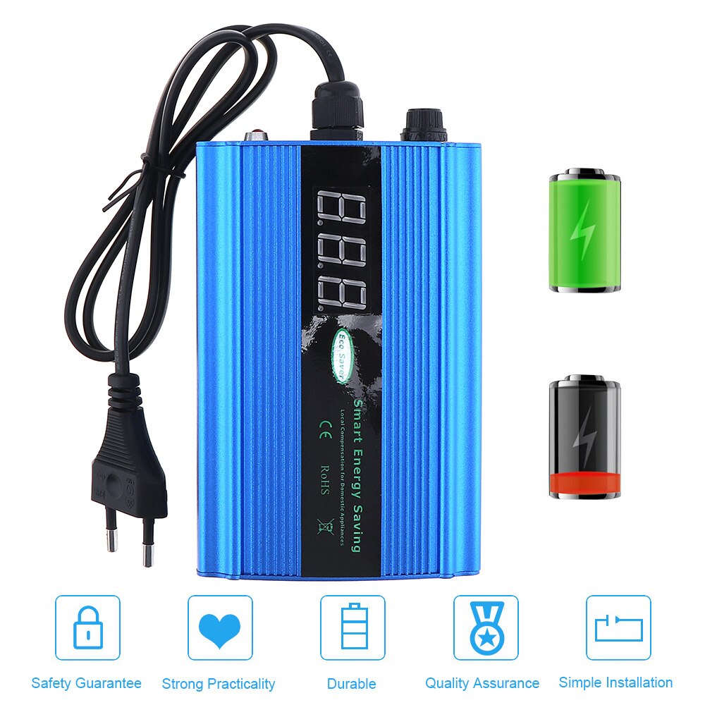 Intelligent Energy Saver 90-265V 50KW Power Electricity Saving Box EU/US Plug Factor Electricity Bill Killer Up To 35% for Home