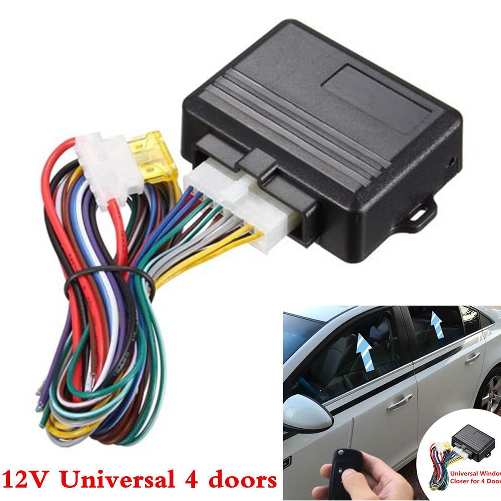 Billarm universal auto fönsterstängare för automatisk 2- dörr /4- dörr bil fönster stängare modul auto säkerhetssystem kit billarm