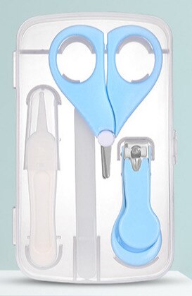 4 Stks/set Baby Kids Nail Gezondheidszorg Kits Baby Nagelknipper Kinderen Veiligheid Nagelschaartje Beauty Nail Set: blue