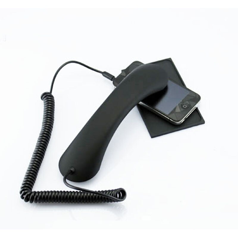 Retro Telefoon headset oortelefoon voor iphone 4 5 6 7 8 microfoon 3.5mm preventie straling Hoofdtelefoon voor samsung