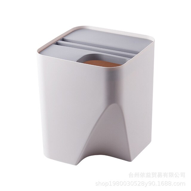 S/l japanse overlappende afvalbakken meerlaags badkamer keuken huishoudelijk plastic grote afvalsorteerbakken: B -25 x 25 x 29cm