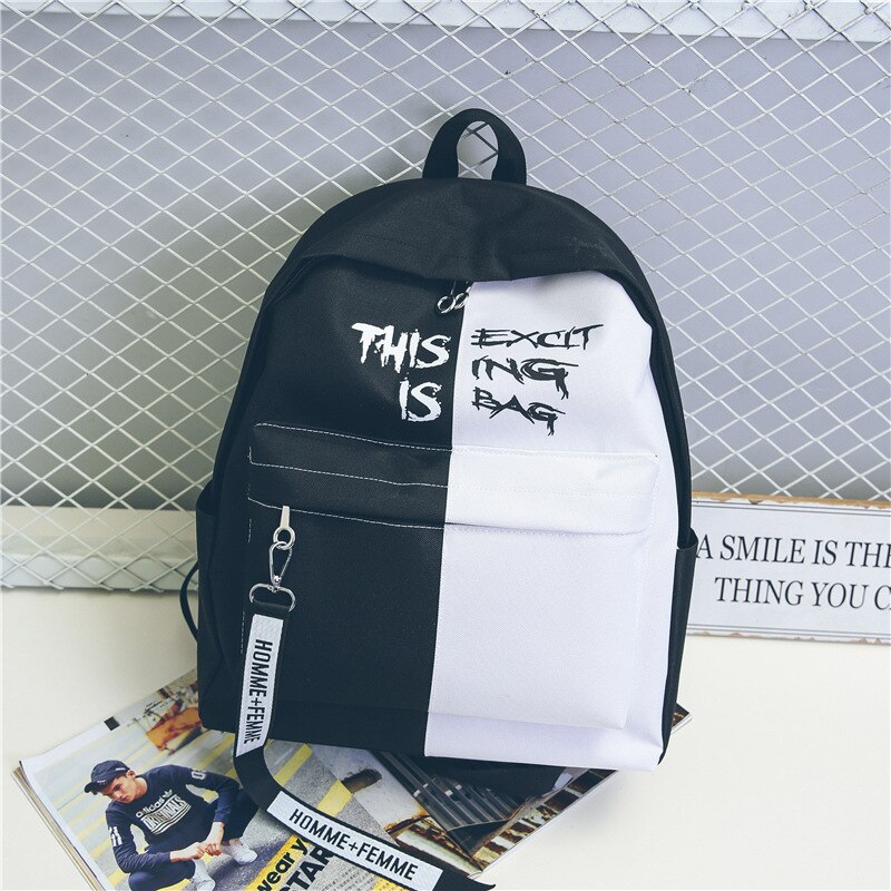 Harajuku Ulzzang Canvas Persoonlijkheid Hip Hop Rugzak Mannelijke/Vrouwelijke Rugzakken Stijlvolle Reizen Schooltas Pack Voor Paar Sac Een dos