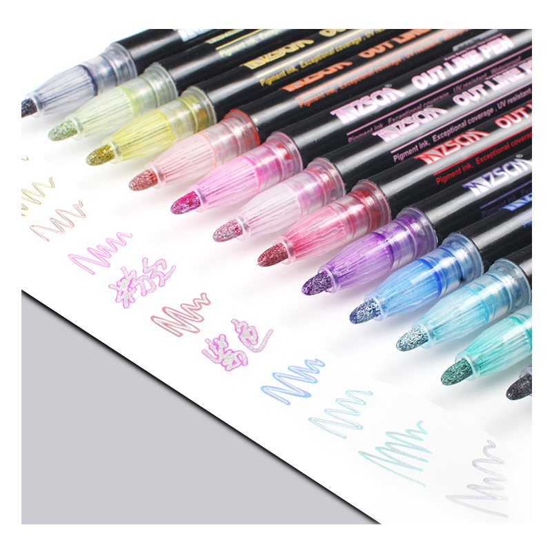 Metallic Marker Pen Metal Waterproof Permanent Marker Drawing Painting DIY Photo Album Scrapbooking Crafts Card Making 1PC