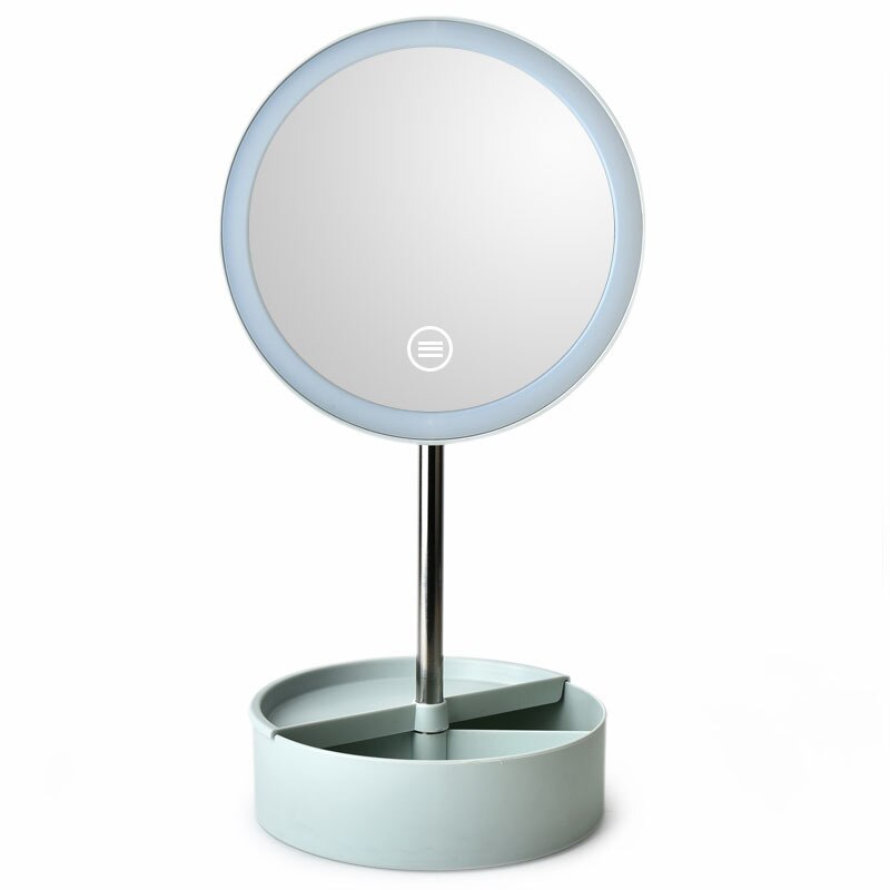 B0117s desktop smart tint spejl desktop led selvlysende modtage makeup spejl aktivitet: Blå