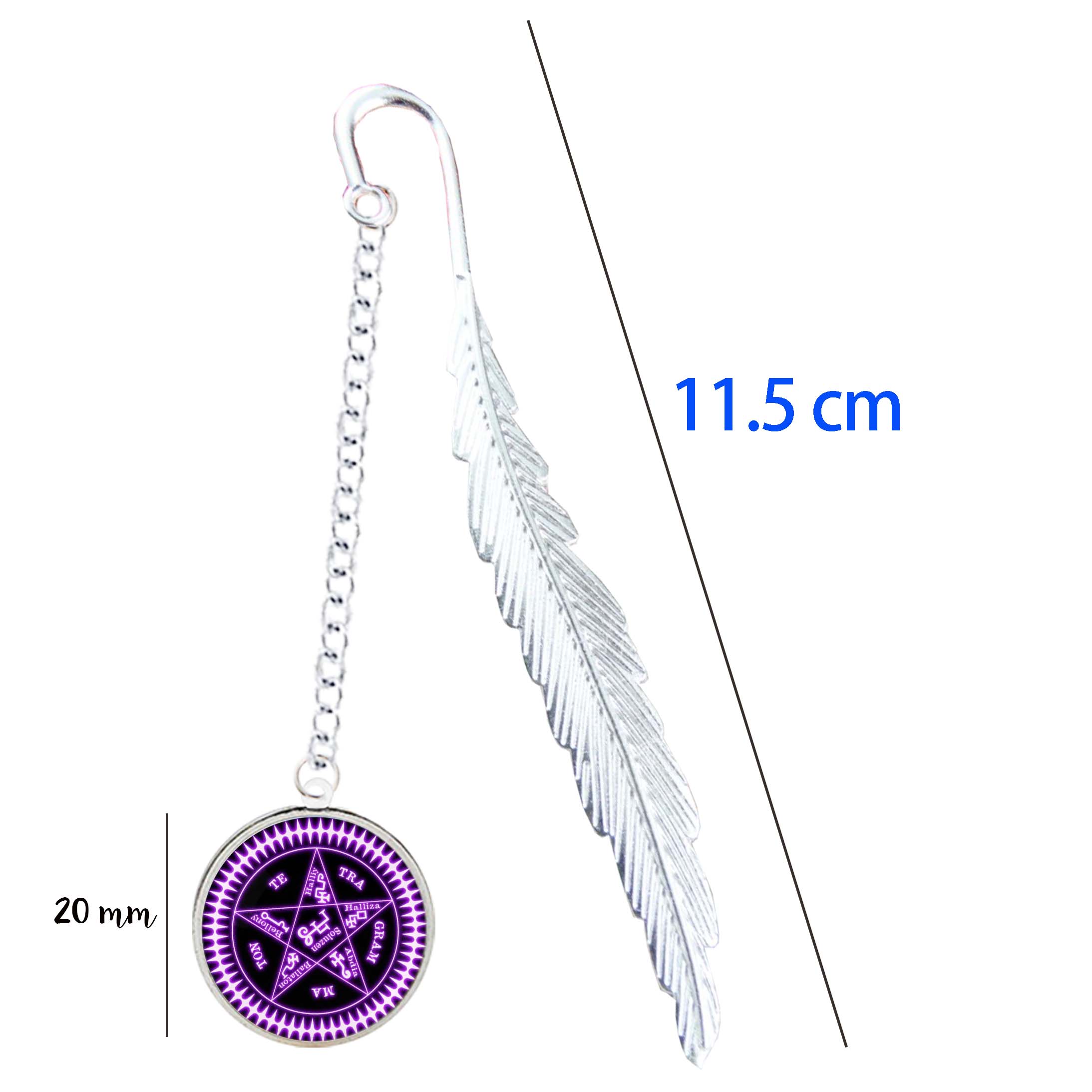Tetragrammaton Amulet Bookmark Four Letter YHWH Pentagram Symbol Adonai Pendant For Notebook Reader Book Marque Page Mate Marker: 7