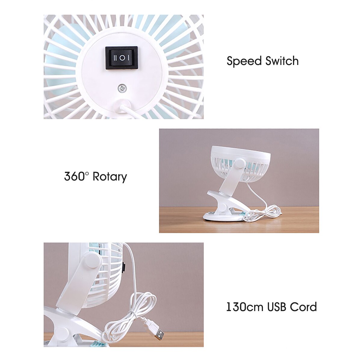 Mini Draagbare Ventilator 2 Speed Verstelbare Fans Home Bureau Reizen Usb Opladen Handheld Luchtkoeler Clip Fan Desktop Tafel fan