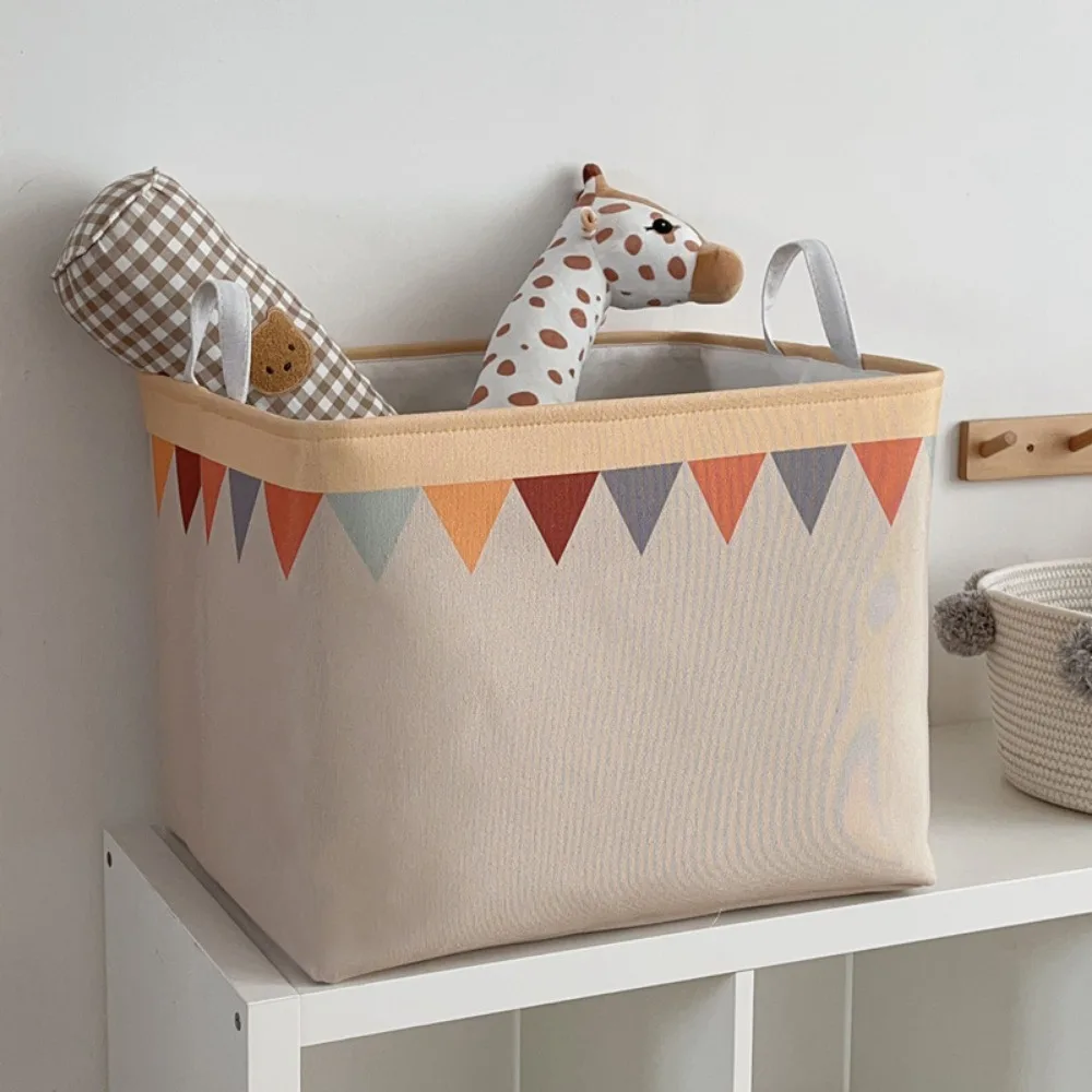 Caja de almacenamiento de dibujos animados, armario de tela a prueba de polvo para juguetes de niños, caja de almacenamiento de ropa, Cubo de almacenamiento portátil para dormitorio
