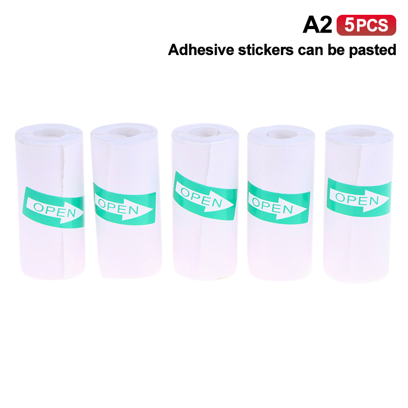 Mini Pocket Printer Self-Adhesive Paper Portable Thermal Printer Label Sticker For Printer Suitable For Home Office Study Work: black