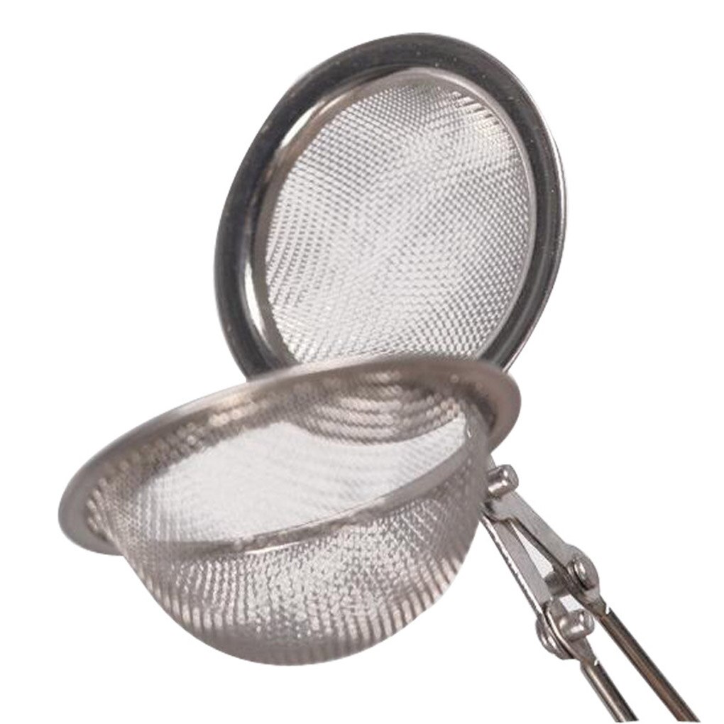 Stainless Strainer Steel Mesh Ball Tea Leaves Filter Squeeze Locking Spoon Tea Ball Infuser Tea Making Tools