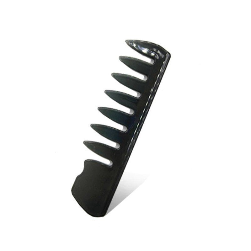 Wide Tooth Hair Comb Beauty Salon Hairdressing Brush for Men Women Double Sided Hairbrush Back Comb Fork Comb Hair Styling Tool: Black E
