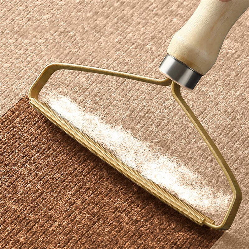 Raspador de pelo Manual portátil, afeitadora de lana, herramienta de cepillo depilatorio, agente de eliminación de felpa de punto, maquinilla de afeitar de doble cara para alfombra