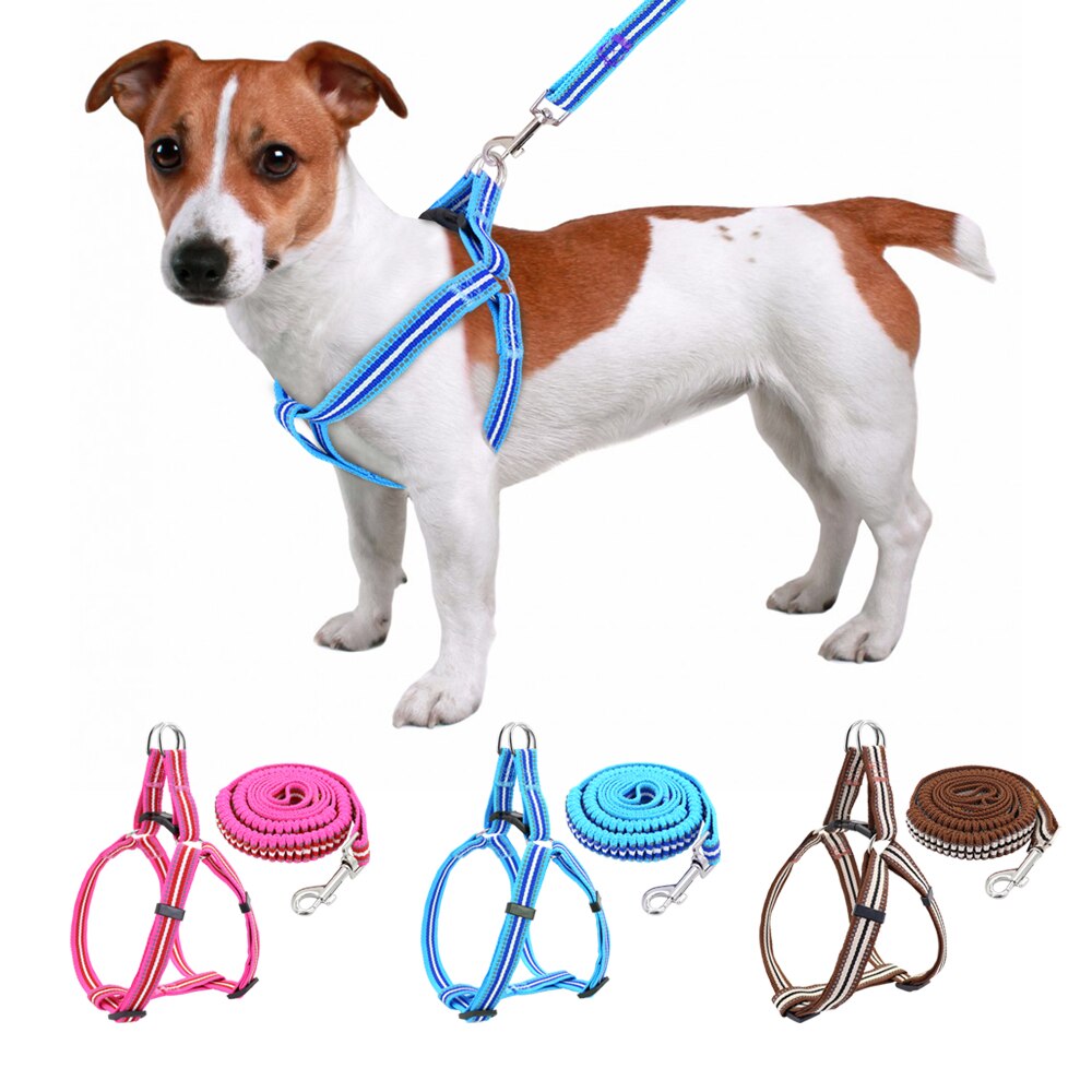 Geen Pull Hond Harnas voor Grote Honden Reflecterende Stap in Pet Harness Nylon Hond Bengee Leash Rope voor Medium Grote honden Pitbull