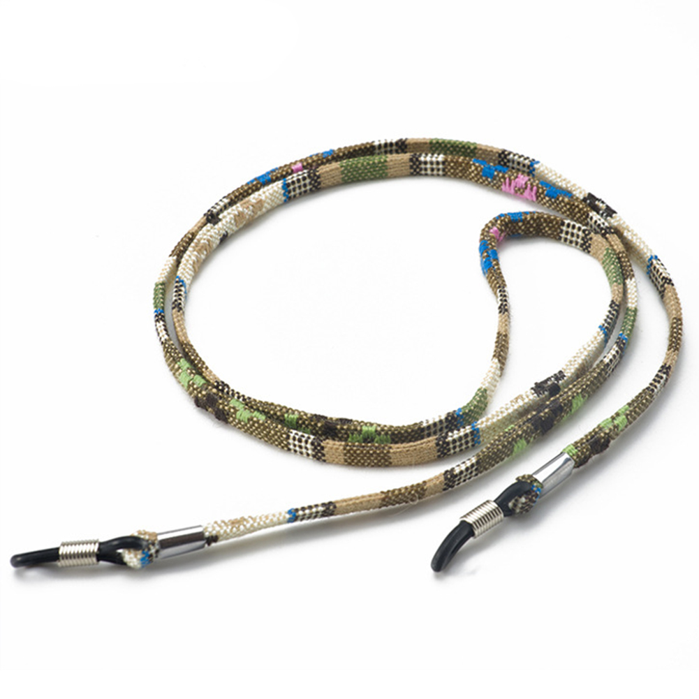 5mm breda retro glasögon solglasögon halssnöre snöre hållarrem glasögon lanyard hållare etnisk stil solglasögon sladdrem: Beige