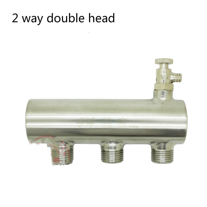 Dobbelthovedet rustfrit stål manifold gulvvarme manifold gulvvarme manifold vand manifold 2-7 vejs