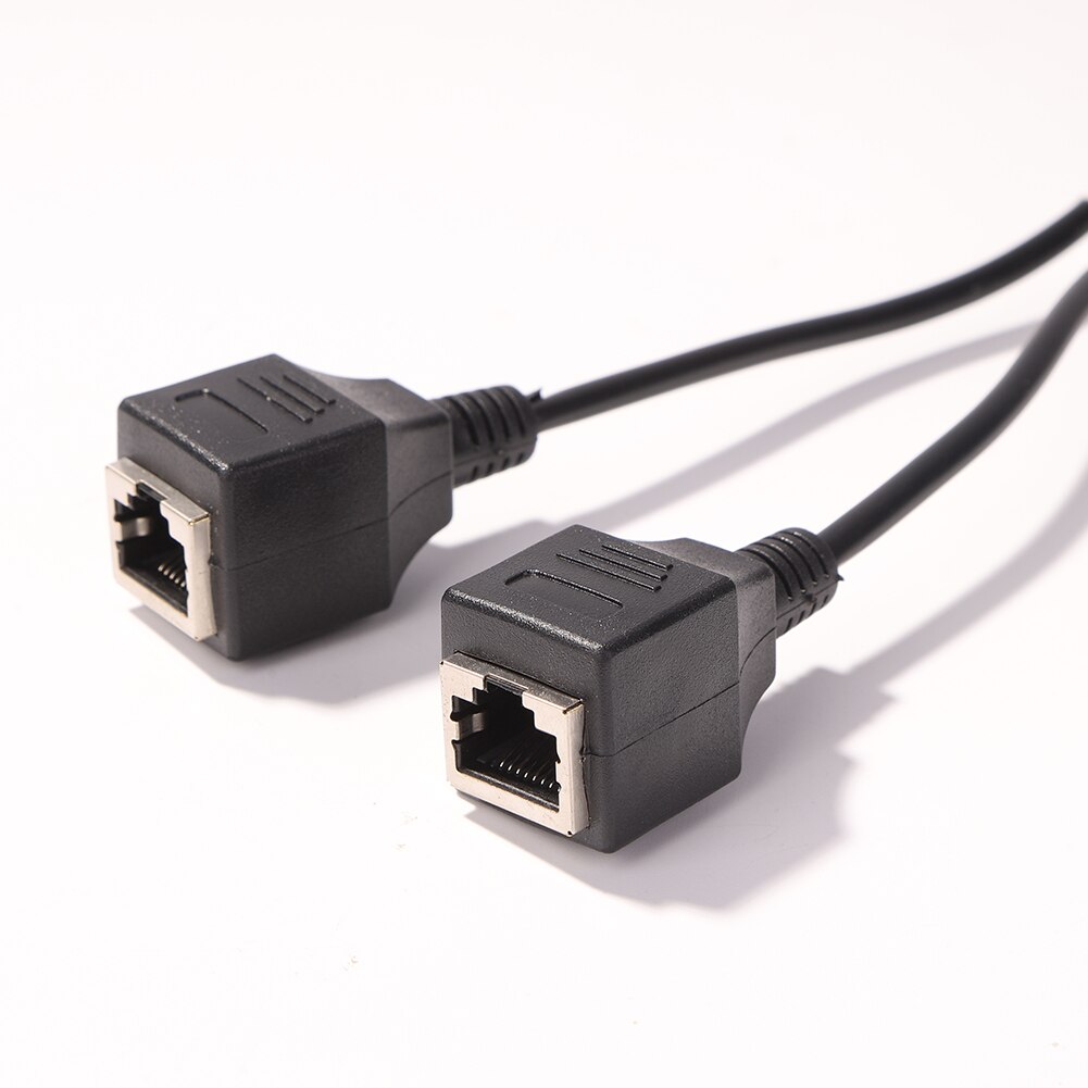 60cm Cat 5 Network Cable RJ45 1 Male to 2 Female Ethernet LAN Computer Splitter Adapter Connector Extension Cord Cable