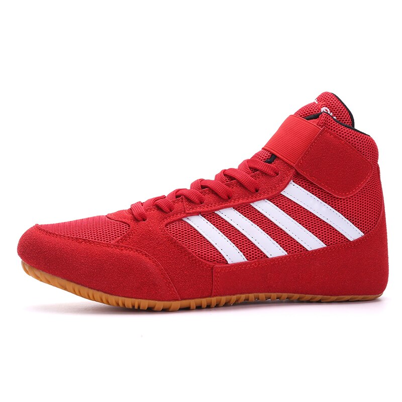 Wrestling Shoes Men Breathable Boxing Sneakers Male Light Weight Flighting Footwear: Hong / 7