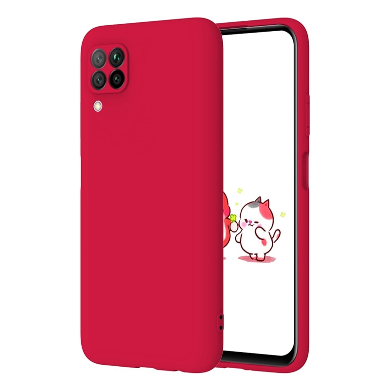 Zachte Siliconen Case Voor Huawei P40 Lite Case Candy Kleur Tpu Cover Voor Hawei Coque Huawei Nova 6se Nova6 se 5G Cover Etui: For Huawei P40 Lite / Red