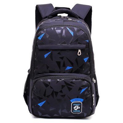 Jongens meisjes trolley schooltas bagage boekentassen waterdichte afneembare kinderschooltassen met 2/6 wielen trap kindertas: Zwartblauwe rugzak