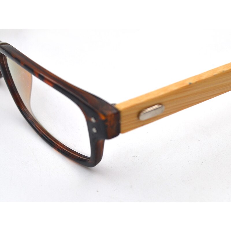 Vintage Bamboo Wooden Legs Rivets transparent glasses Women Men Myopia Presbyopia Optical Prescription Glasses Frame L3