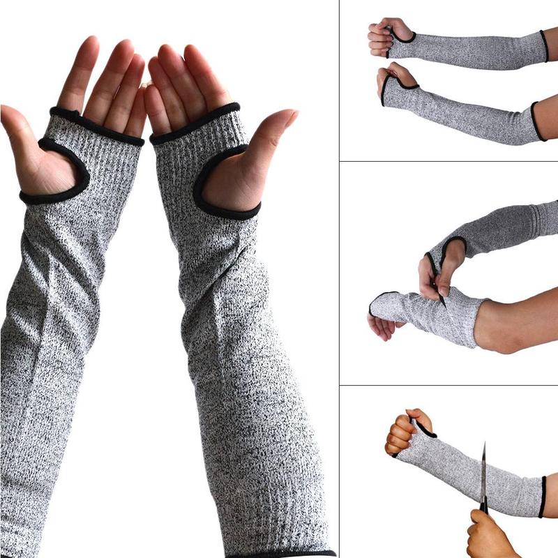 1 stk mærke sikkerhedsarm ærme anti cut punkteringssikker beskyttelses bracers protector sport drive work håndled fitness armbånd