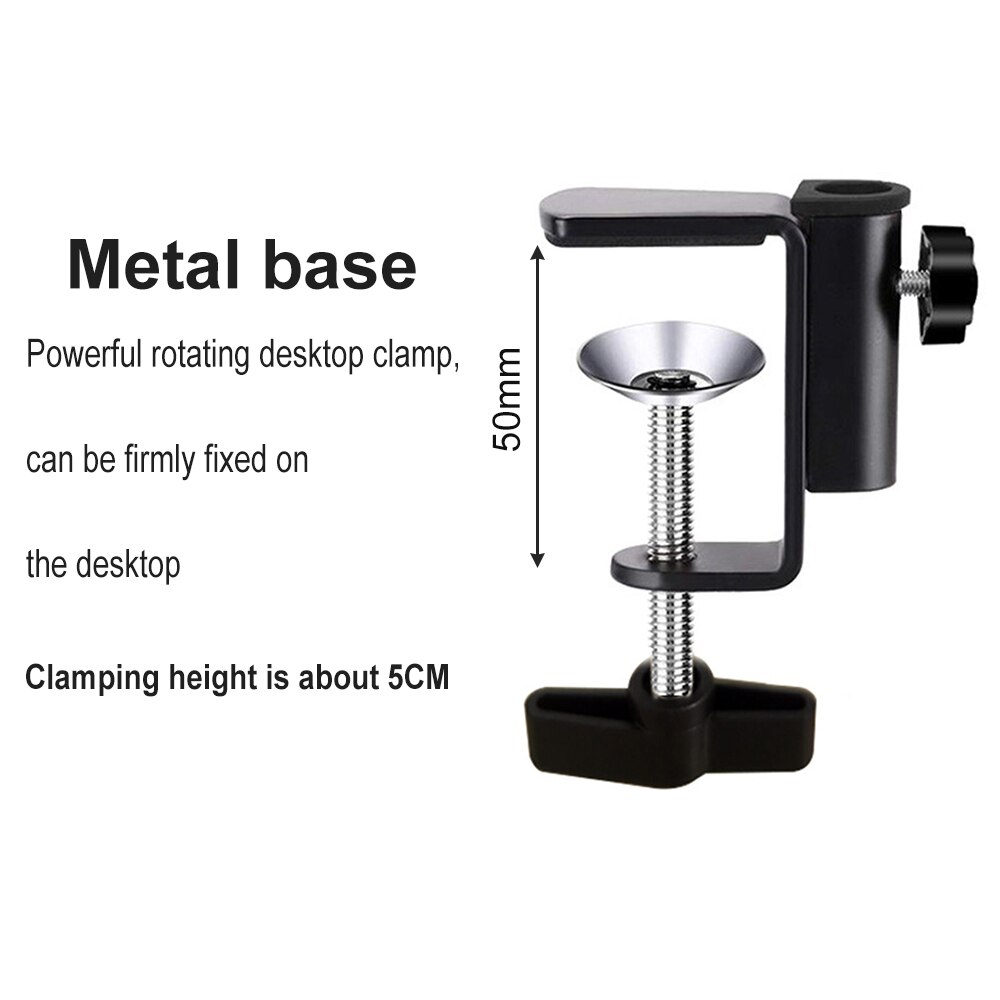 High Aluminum Alloy Cantilever Bracket Universal C-Clamp with 12MM Hole Diameter and Non Slip Mat Suitable for Mic Stand: Bracket Clamp G